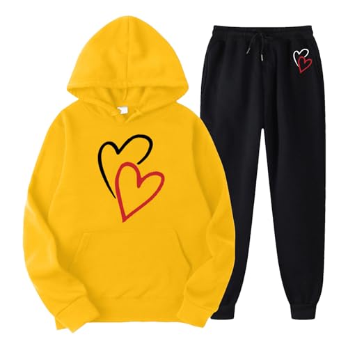 Ensemble 2 pièces en coton premium sweat à capuche et pantalon de jogging finitions soignées