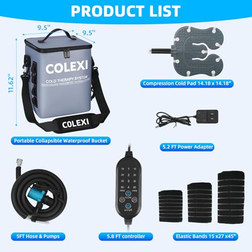 Cold Therapy Machine Programmable Timer Portable Ice Machine for Knee After Surgery Knee Replacement Recovery System, Cryotherapy Pain Relief/Compression Pad for Shoulder Hip Ankle - Image 5