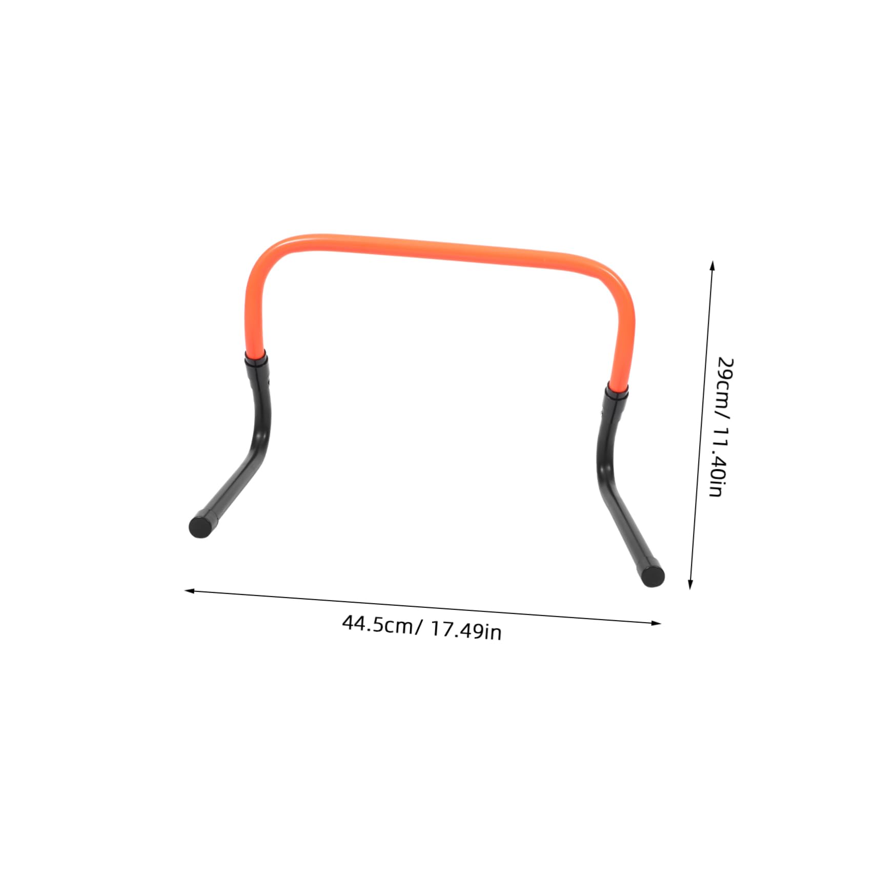 BESPORTBLE Djustable Soccer Hurdles for Boys and Girls 2-Stage Height Plastic Agility Hurdle Orange and Black Single Piece