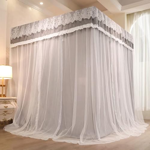 Baldachim na łóżko moskitiera, zasłona do łóżek podwójnych, pełnych, queen-size, king size, idealna dla dziewcząt i dorosłych, idealna do sypialni i pokoju dziecięcego