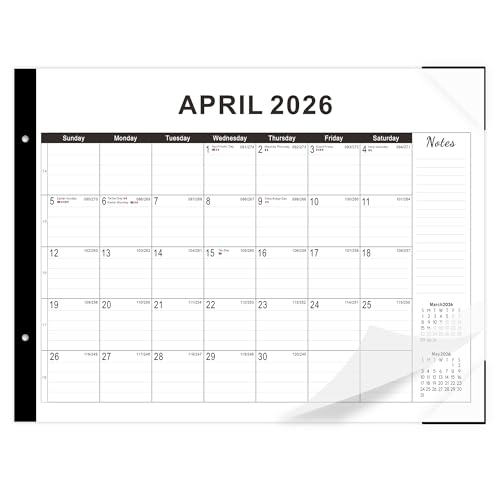 Desk calendar 2026-2027 22"x17" paper – Desk Top Calendar 2026 with plastic cover