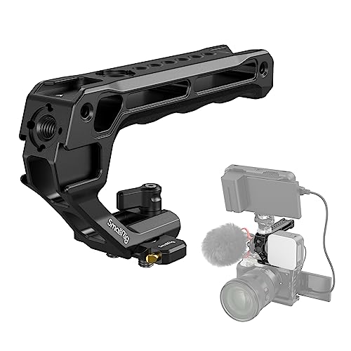 SmallRig Lightweight NATO Top Handle, Quick Release NATO Grip w/NATO Rail for DSLR Camera Cage, Universal Top Handle with 5 Cold Shoe Adapters - 4345 by SMALLRIG - Used condition - US$25.95