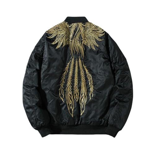 Manteau de baseball homme rembourré veste d'hiver chaude brodée coupe lâche