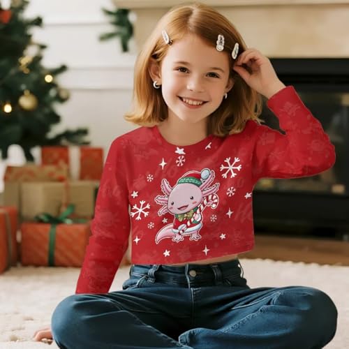 Girls Kids Sweatshirts Long Sleeves Top Crew Neck Pullover Lightweight Casual Fall Winter Clothes Outfits for Teens3