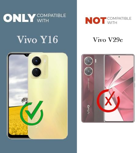 Image of Jkobi Lifetime Anti-Yellow Clear Back Cover Case for Vivo Y16 (Sleek Hard Crystal | Shockproof and Camera Protection)
