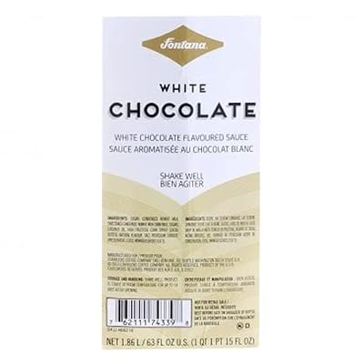 Fontana White Chocolate Mocha Sauce (63 oz, 2 Pack) Premium White Chocolate Flavoring for Coffee, Lattes, Desserts & Baking Includes Dispensing Pump for Easy Use Kosher Certified By Dr. Variety