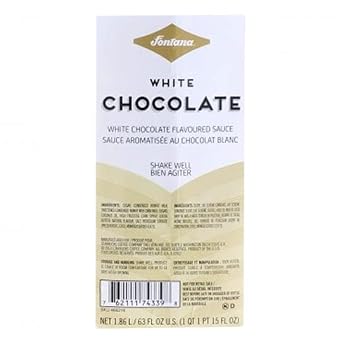 Fontana White Chocolate Mocha Sauce (63 oz, 2 Pack) Premium White Chocolate Flavoring for Coffee, Lattes, Desserts & Baking Includes Dispensing Pump for Easy Use Kosher Certified By Dr. Variety