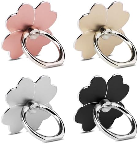 4pc-Cell Phone Ring Stand,Cell Phone Ring Holder Flower,360 Rotate and 180°Angle Adjustable Metal Finger Ring Socket Grip Kickstand for Smartphones 4pc-Cell Phone Ring Stand,Cell Phone Ring Holder Flower,360 Rotate and 180°Angle Adjustable Metal Finger Ring Socket Grip Kickstand for Smartphones