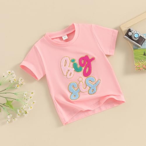 Twopumpkin Newborn Toddler Baby Girl Little Sister Outfit Bubble Romper Big Sister Shirt Matching Outfits Clothes2