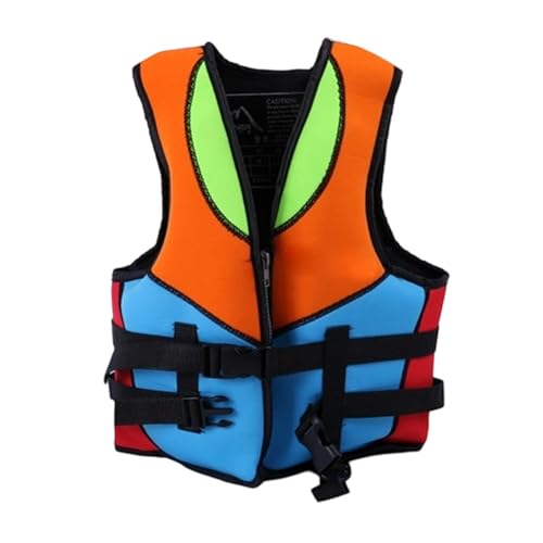 Generisch Traje de baño para niña, chaleco salvavidas, bañador para piscina, playa, actividades al aire libre, niños pequeños hasta niños de 1 a 12 años (naranja, 6-9 años)