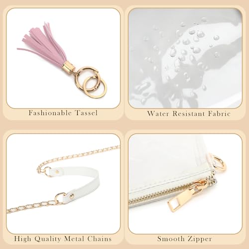 Image of YGR Womens Clear Bag for Stadium Events PVC Small Crossbody Purse for Concert, Party Sports Stadium Approved Present