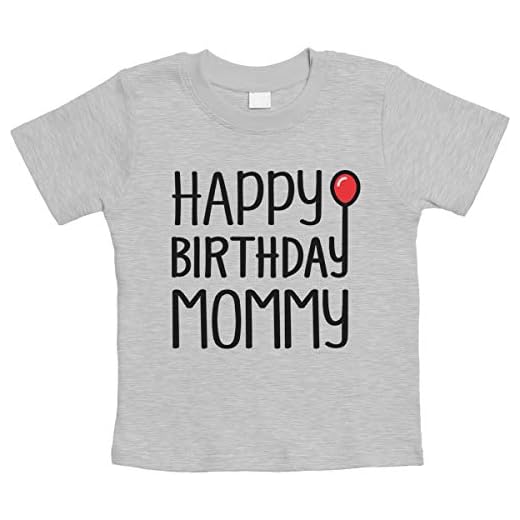 Grattis på födelsedagen mamma present röd ballong unisex baby t-shirt gr. 66-93