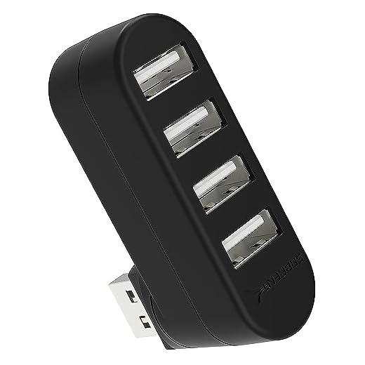 Sabrent 4 puertos USB 2.0 [90 ° / 180 ° grado giratorio] (HB-UMN4)