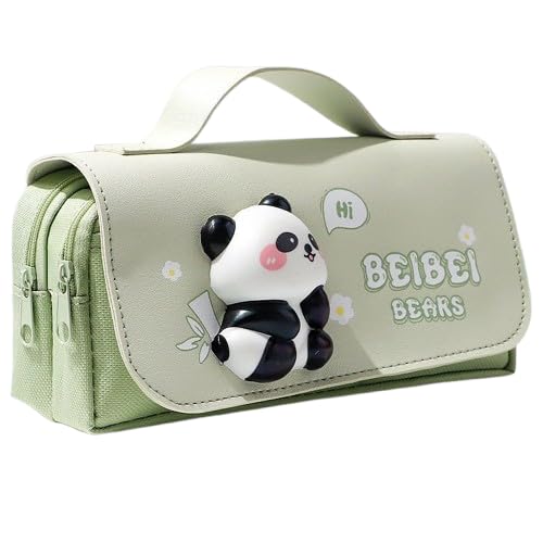 Image of SAJANI 3D Decompression Large Capacity Pencil Case, Multipurpose Stationary Organizer with Handle, Cartoon Printed Pencil Pouch for Boys & Girls (Pack of 1) (Panda)