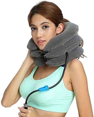 Miniatura 5 de Dispositivo de tracción cervical del cuello del ensanchador inflable del cuello, fácil de usar para el alivio del dolor crónico del cuello y del
