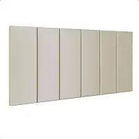 Cabeceira Painel Suspensa Julia Estofada Suede Para Cama de Casal 1,40 (Areia) - Lojas RPM