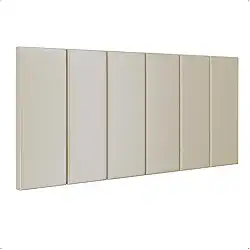 Cabeceira Painel Suspensa Julia Estofada Suede Para Cama de Casal 1,40 (Areia) - Lojas RPM