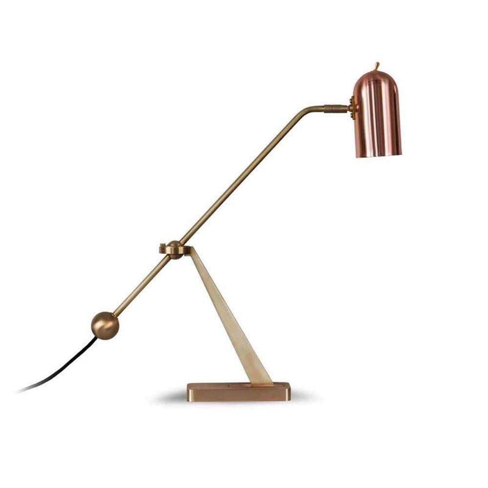 Postmodern Creative Copper Table Lamp European And Designer Model Room Study Reading Office Table Lamp Bedroom Bedside Lamp D75*W480*H510mm