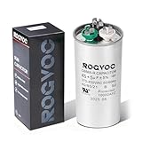 45+5 uF 45/5 MFD ±5% 370/440V CBB65 UL Certified AC Capacitor, Round Start Dual Run Capacitor for AC Compressor and Fan Motor, Replacement for Air Conditioner Condenser or Heat Pump Systems