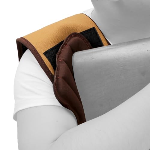 TOURBON Canvas Leather Rifle Shotgun Recoil Pad Adjustable Shoulder Protector Field Shield for Shooting Hunting