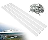 Nalwort 3' x 48' Boat Trailer Bunk Slides, Heavy Duty PE Glide Pads for Full Support, Kit of 4, Includes Pre-Drilled Holes and Screws, for Easy Launch and Load, Fits Various Boats