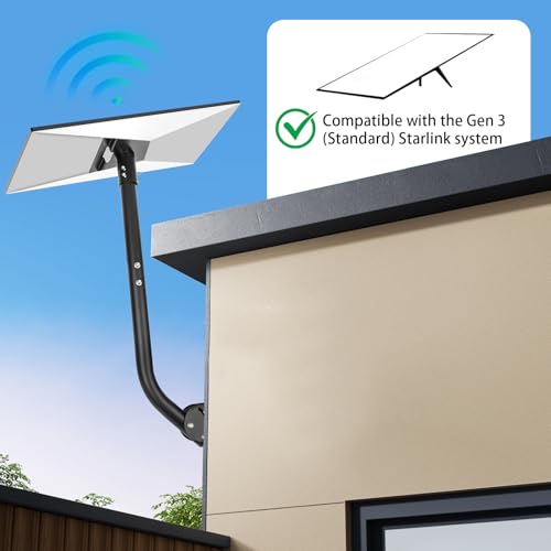 Starlink Mount Gen 3 - Kit de montaje de antena ajustable para antena parabólica Starlink - Accesorios de soporte de montaje en pared y poste para kit de Internet Starlink - imagen 5