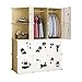 Produktbild Eckschrank Locker 2-Hanging-Organisator-Speicher Aus Kunststoff 10-Tür 6-Gitter Regale Kleidung Stehend Schlafzimmer Haus 111X37X147CM MUMUJIN