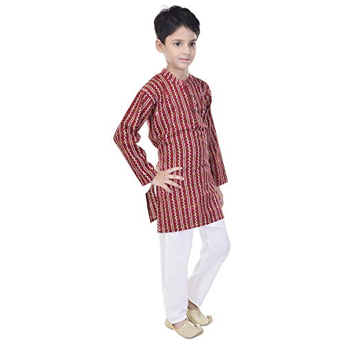 Image of JABAMA Pure Cotton Ethnic Wear Designer Kurta Pyjama Set for Boys & Kids