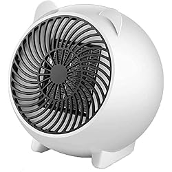 Ventilador Con Termostato Para Chimenea Ventilador calefactor Calentador eléctrico con ventilador de diseño de oído con termostato ajustable, calentador portátil para oficina Calentadores pequeños