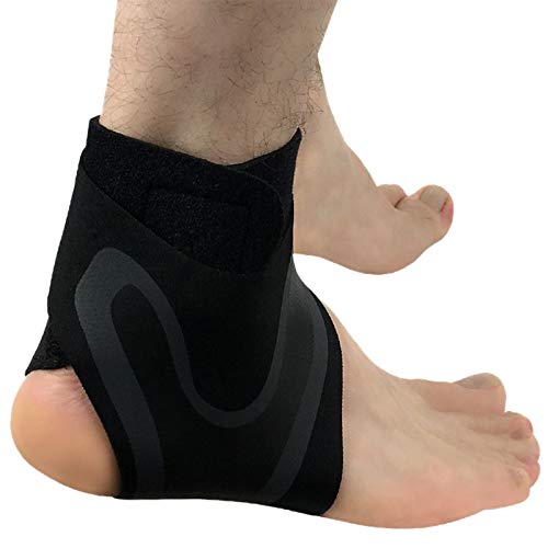 Fcuajdkq Ajustable Tobillo Brace Sleeve Transpirable para Deportes Protege contra las hurturas crónicas de Tobillo Esguinces Fatiga Lesión Contractada Recuperación (Derecho, M)