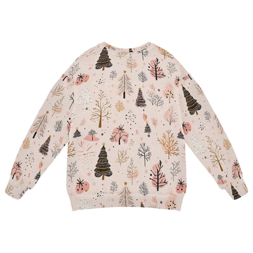 JUNZAN Christmas Trees Snowflakes Little Girls Sweatshirt Hoodie Long Sleeve Kids Hoodies Boys Sports 4T2