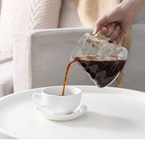 Glass Pour Over Coffee Maker Brew 1-4 Cups,Pour Over Coffee Dripper and Pot Heat Resistant Come with Filter Paper 4 Gallery Image Glass Pour Over Coffee Maker Brew 1-4 Cups,Pour Over Coffee Dripper and Pot Heat Resistant Come with Filter Paper 4 Gallery Image