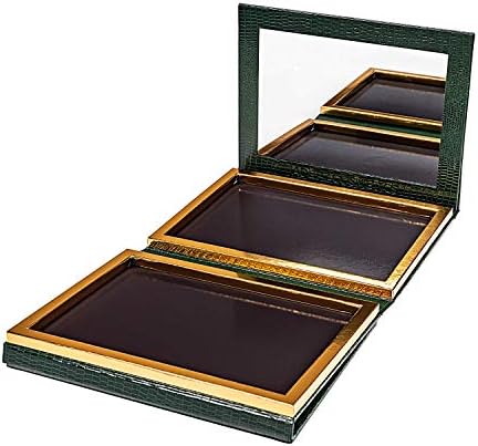Matte Black Double Sided Empty Magnetic Palette with Mirror; Holds 70 Standard Sized Eyeshadows