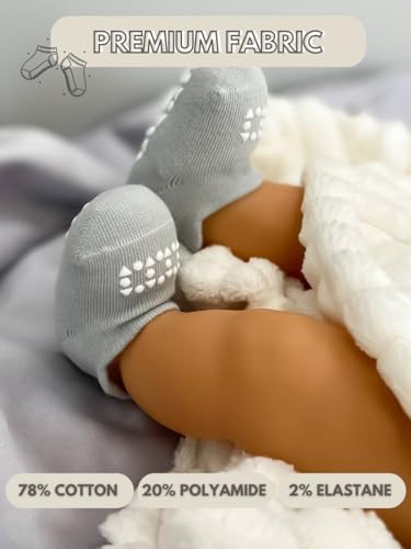 Anti Slip Low Cut Socks With Grips For Babies Infant Toddlers Kids Boys And Girls, Non Skid Ankle Socks4