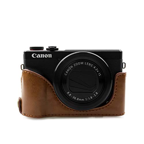 Funda de piel vintage para Canon G7X Mark II III - Fernando Cortés