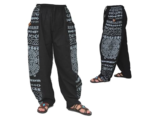 Siamrose Casual Baggy Yoga Harem Pants Lounge Trousers Men Women, with 2 Big Pockets2