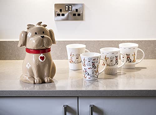 SPOTTED DOG GIFT COMPANY Tazas de Café, Juego de 4 Tazas Desayuno, Tazas de Perro, Taza de Cerámica para Té y Café, Regalo para Amante de los Perros, 360ml/12.2oz - Imagen 4