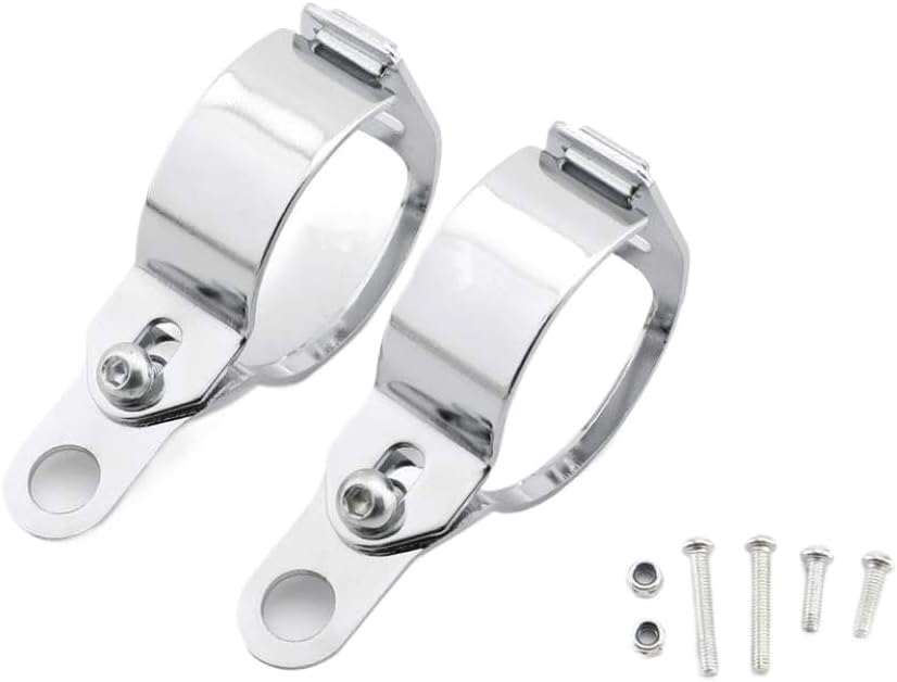 Turn Light Bracket Indicator for 41-51mm Front Fork Motorcycle Holder(Chrome)