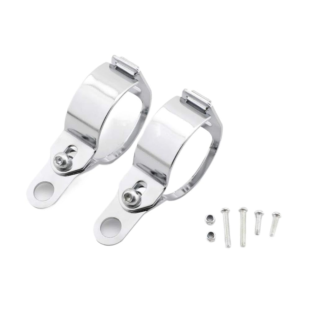 Turn Light Bracket Indicator for 41-51mm Front Fork Motorcycle Holder(Chrome)
