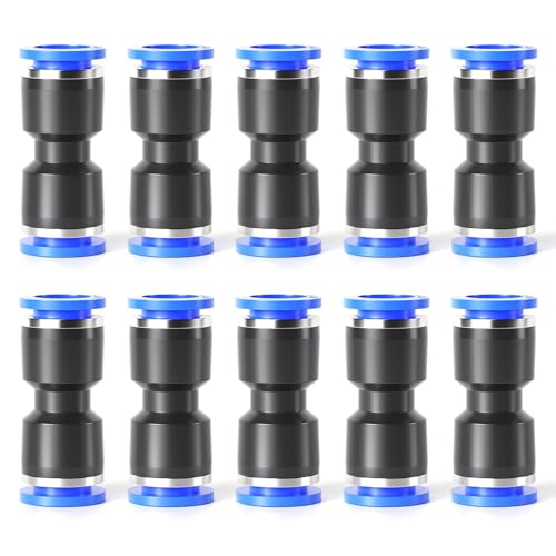 Tailonz Pneumatic Diritto 2 Vie - Raccordi Rapidi Per Tubi Da 8 Mm Od Con Chiusura A Pressione PU-8 (Confezione Da 10) - 9