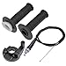Throttle Twist Grip Set with 7/8" Handlebar Throttle Cable 36-inch for Kawasaki KX 60 65 80 85 100 125 250 KLX110