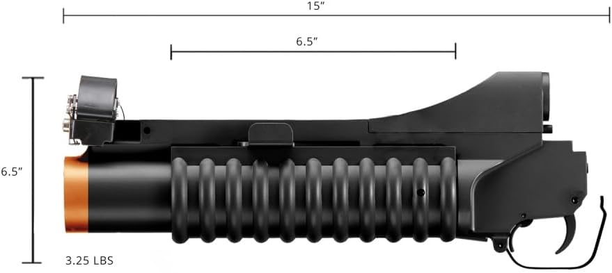Goldenball Double Bell M203 Short Airsoft Gas Launcher (Color: Black)