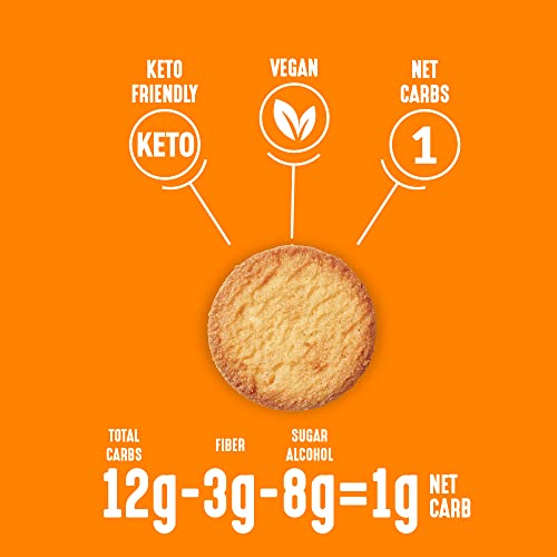 Lakanto Mini Crunchy Cookies - No Sugar Added, Sweetened With Monk Fruit Sweetener, Vegan, Gluten Free, Keto Diet Friendly, 1 Net Carb, Cocoa Butter, Snack (Peanut Butter - Pack Of 6) #TOP4