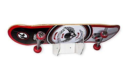 Deluxe Tier Skateboard Storage Display Rack - Invisible Clear Acrylic Wall Mount Display