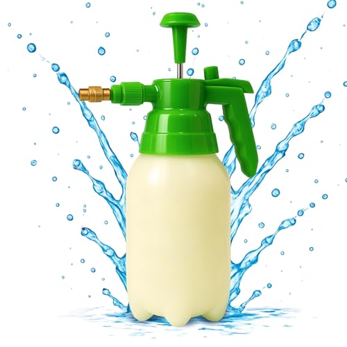 TECHZOCO Botella pulverizar, sulfatar, Bomba de presión/vaporización con pulverizador, Pulverizador de presión Manual, Spray Alta presión para herbicidas, pesticidas, fungicidas y Limpieza, 3 litros.