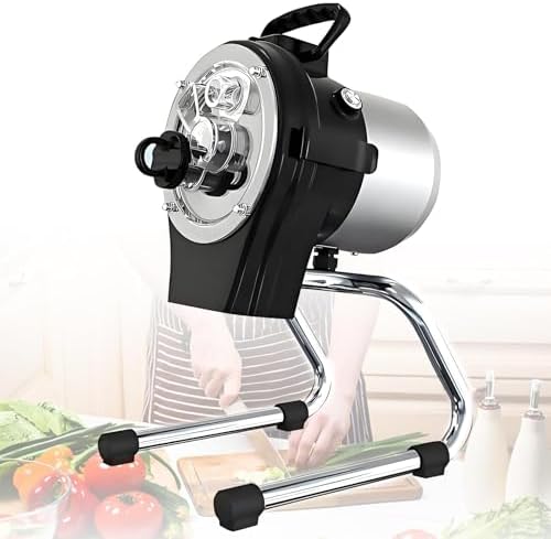 Electric Vegetable Slicer - Commercial Spring Onion Cutter, 304 Stainless Steel Blade, Shreds Garlic, Ginger, Chili & Potatoes, 1-5mm Thickness, 6000RPM, 110W