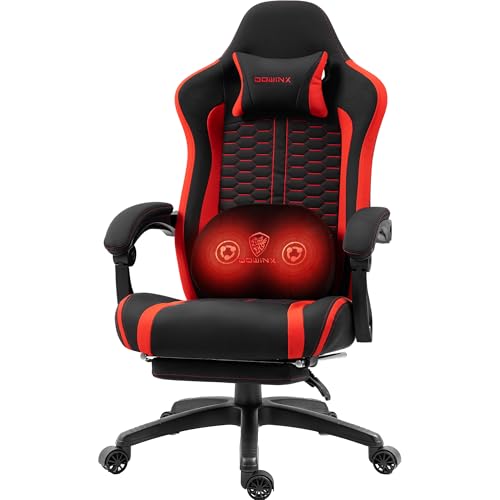 Dowinx Gaming Chair with Heated Massage Lumbar Support, Big and Tall Gaming Chair with Pocket Spring...