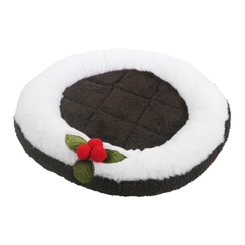 Rosewood Cupid & Comet Pudding Snuggle Bed for Small Animals – Christmas Pudding Design, Small Pet Bed Mat for Guinea Pigs, Rabbits and Ferrets, Lap Pad for Grooming, Washable, Soft Sleeping Pad