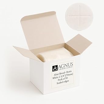 Altar Bread Hosts – White 2 3/4'', Pack of 50 | Premium Communion Wafers for Church Services, Eucharist, and Religious Ceremonies