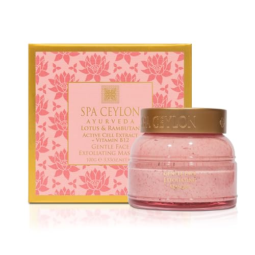 SPA CEYLON Lotus & Rambutan Gentle Face Exfoliating Masque | For Sensitive Skin | Soothing, Vitamin B12 | 100g - Thumbnail 4